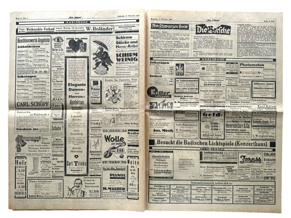 Original 1930 German NSDAP 'Der Führer' newspaper Karlsruhe - Image 4
