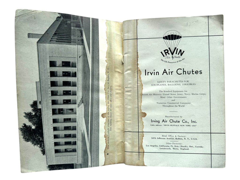 Original 1930s US Irvin Air Chutes catalogue 'Symbols of Safety' - Image 2