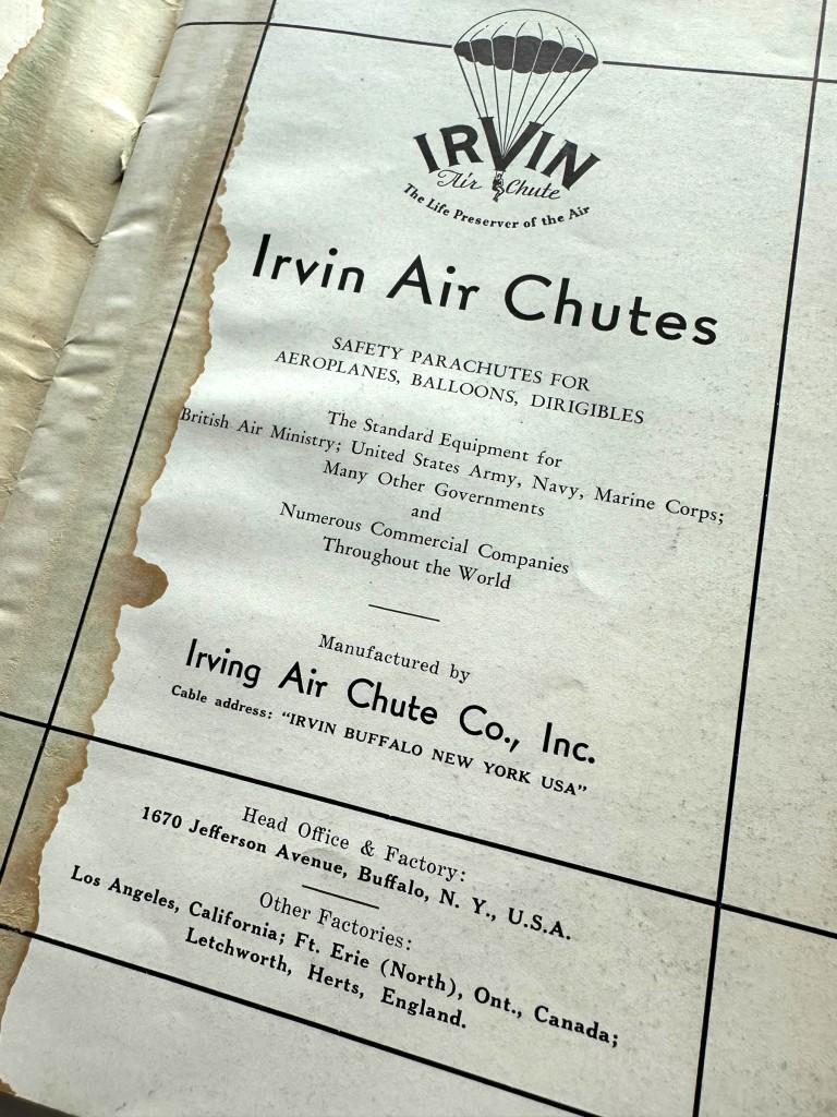 Original 1930s US Irvin Air Chutes catalogue 'Symbols of Safety' - Image 3