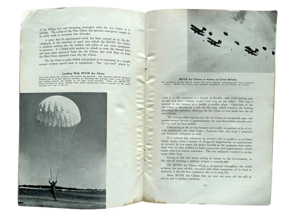 Original 1930s US Irvin Air Chutes catalogue 'Symbols of Safety' - Image 4