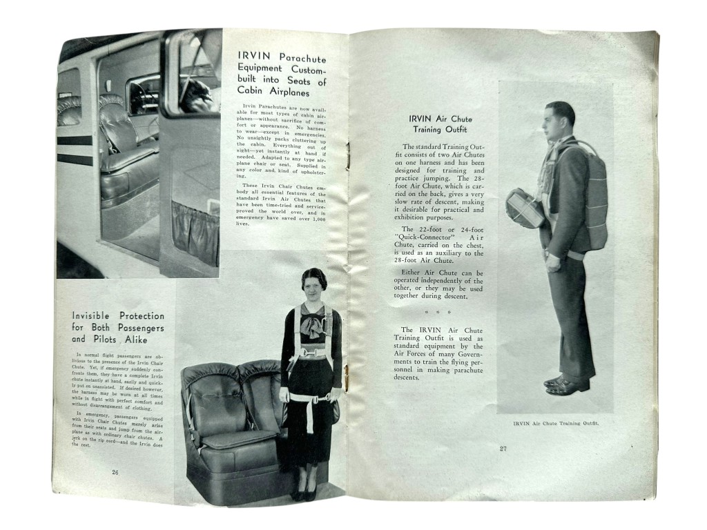 Original 1930s US Irvin Air Chutes catalogue 'Symbols of Safety' - Image 7