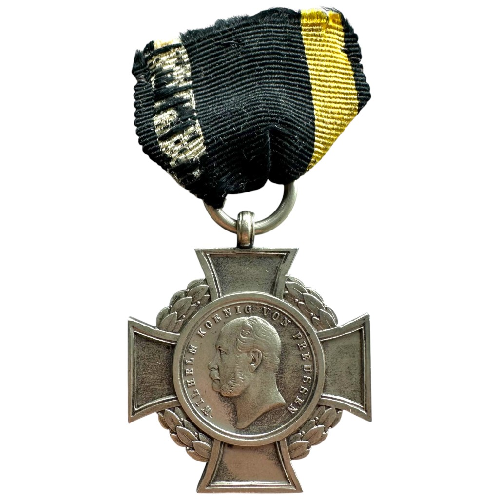 Original 1864 Prussian Düppel Sturmkreuz medal Wilhelm I Second Schleswig War German militaria decoration.