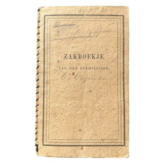 Original 1883 Dutch Koninklijke Nederlandsche Marine pocket booklet Groningen Winsum