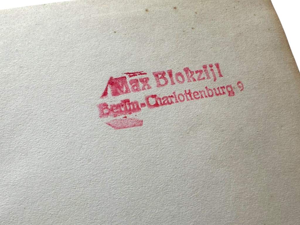 Original 1929 German book Die Zukunft des Reiches from NSB member Max Blokzijl