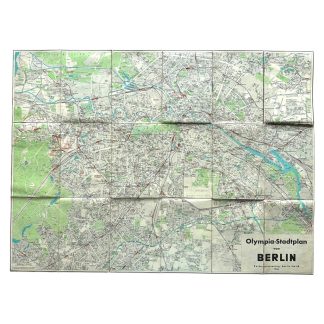 Original 1936 German city map of Berlin issued for the 1936 Olympic Games