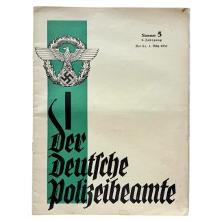 Original Der Deutsche Polizeibeamte magazine 1937 German police propaganda Third Reich Berlin WWII publication