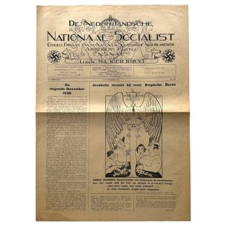 Original 1938 Dutch NSNAP 'De Nederlandsche Nationaal-Socialist' newspaper