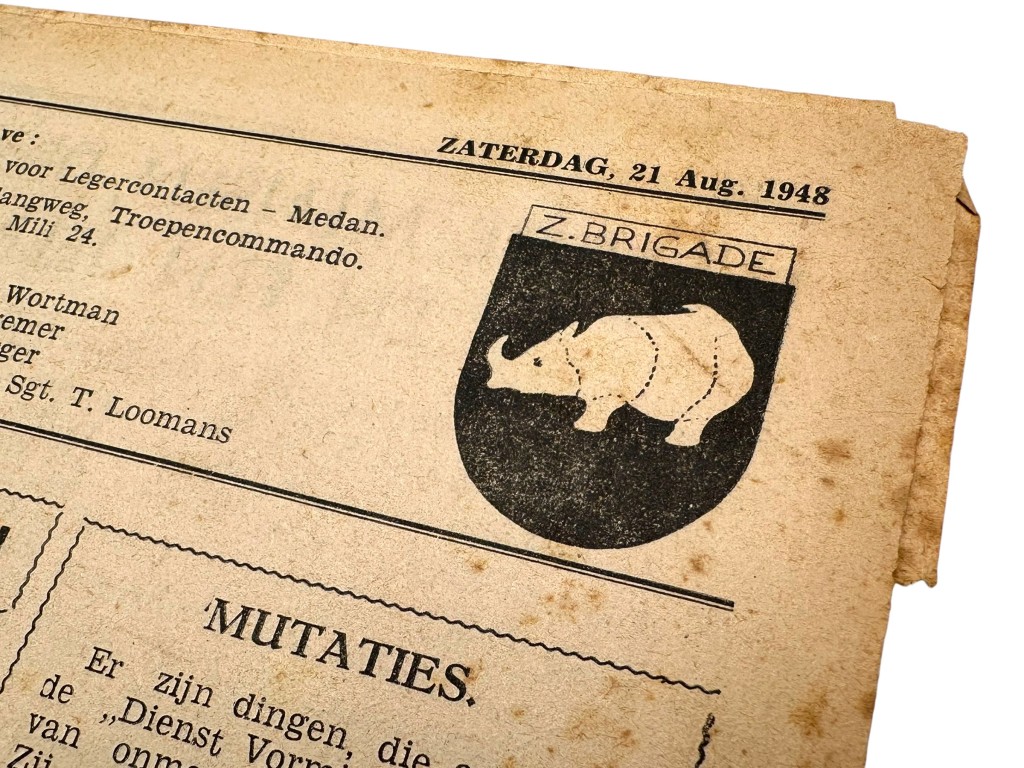 Original 1945-1949 Dutch East Indies 'De Klewang' Z-Brigade newspaper