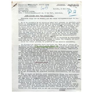 Origineel KNIL zeer geheim inlichtingenrapport uit 1947 afkomstig uit Soerabaja en Batavia Nederlands-Indië.