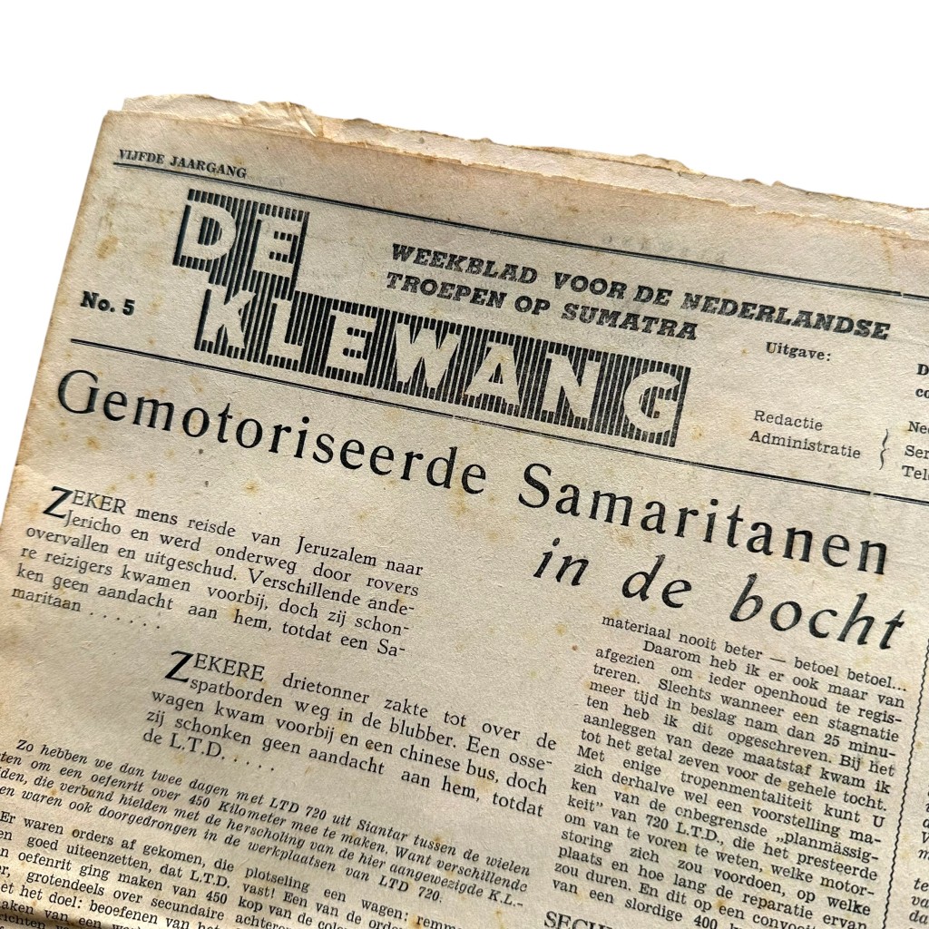 Original 1950 Dutch East Indies 'De Klewang - Z-Brigade' newspaper