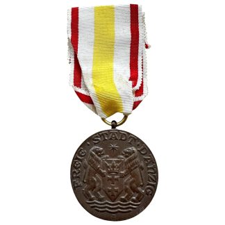 Original Freie Stadt Danzig bronze rescue medal 'Für Rettung aus Lebensgefahr'