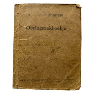 Original Pre 1940 Dutch army 10 R.I. 'Oorlogszakboekje' Bussum - Grebbeberg