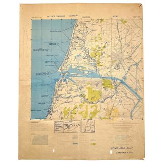 Original WWII Allied secret map of the German defences at Festung IJmuiden