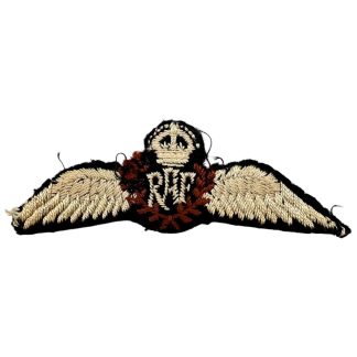 Original British RAF pilot wing cloth insignia WWII embroidered Royal Air Force badge