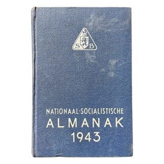 Original WWII Dutch NSB Almanak 1943 with handwritten anti-NSB remarks