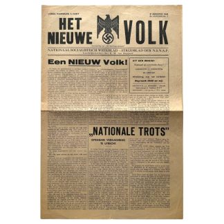 Original WWII Dutch NSNAP 'Het Nieuwe Volk' newspaper