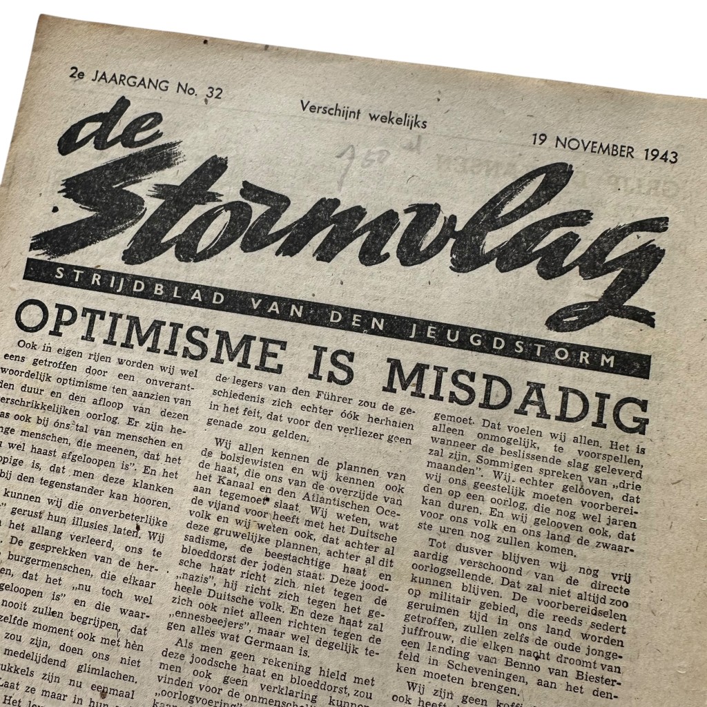 Original WWII Dutch Nationale Jeugdstorm 'De Stormvlag' magazine