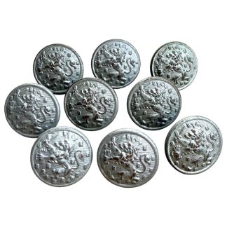 Original WWII Dutch Staatspolitie - Schalkhaar Politie buttons set