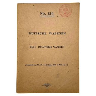 Original WWII Dutch army (London 1943) manual on German weapons