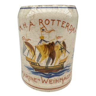 Original WWII German Kriegsmarine porcelain mug Rotterdam