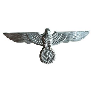 Original WWII German WH metal visor cap eagle insignia