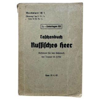 Original WWII German Wehrmacht handbook 'Taschenbuch Russisches Heer'