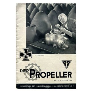 Original WWII German magazine “Der Propeller” issued by Junkers Flugzeug- und Motorenwerke AG.