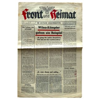 Original WWII German soldiers newspaper ‘Front und Heimat’ 1944