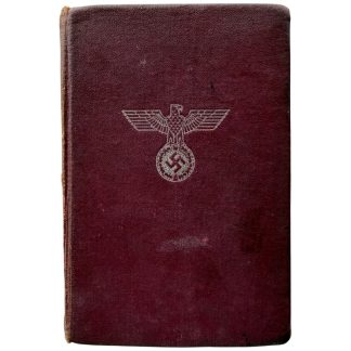 Original WWII tysk ‘Jahrbuch für den deutschen Soldaten in Norwegen’ 1941 med håndskrevne notater fra Wehrmacht soldat i Kommando 69. Infanterie-Division, kart over Norge, Adolf Hitler og Josef Terboven