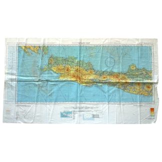 Original WWII USAAF 'Cloth Chart' West Java & South Borneo
