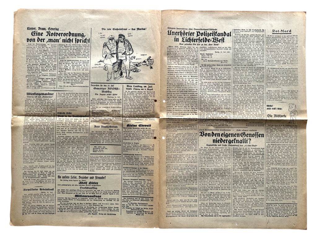 Original 1932 German newspaper ‘Der Angriff’ - Image 3