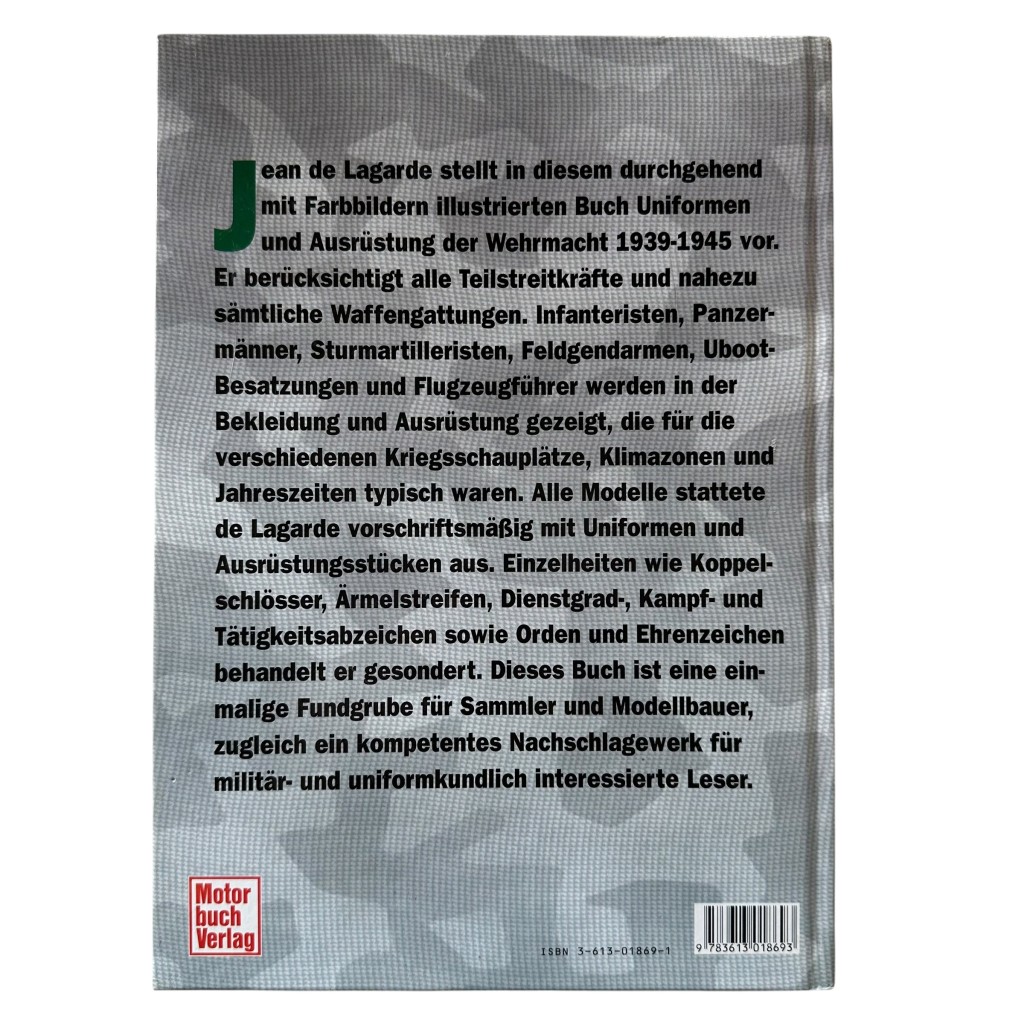 Reference book 'Deutsche Uniformen 1939–1945' by Jean de Lagarde