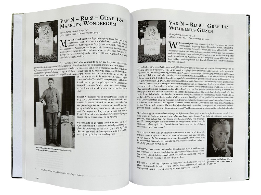 Militair historisch naslagwerk Oorlogsgraven op het Eiland van Dordrecht Nick van Uden Tweede Wereldoorlog Dordrecht militaire begraafplaatsen Nederlandse soldaten WO2 boek