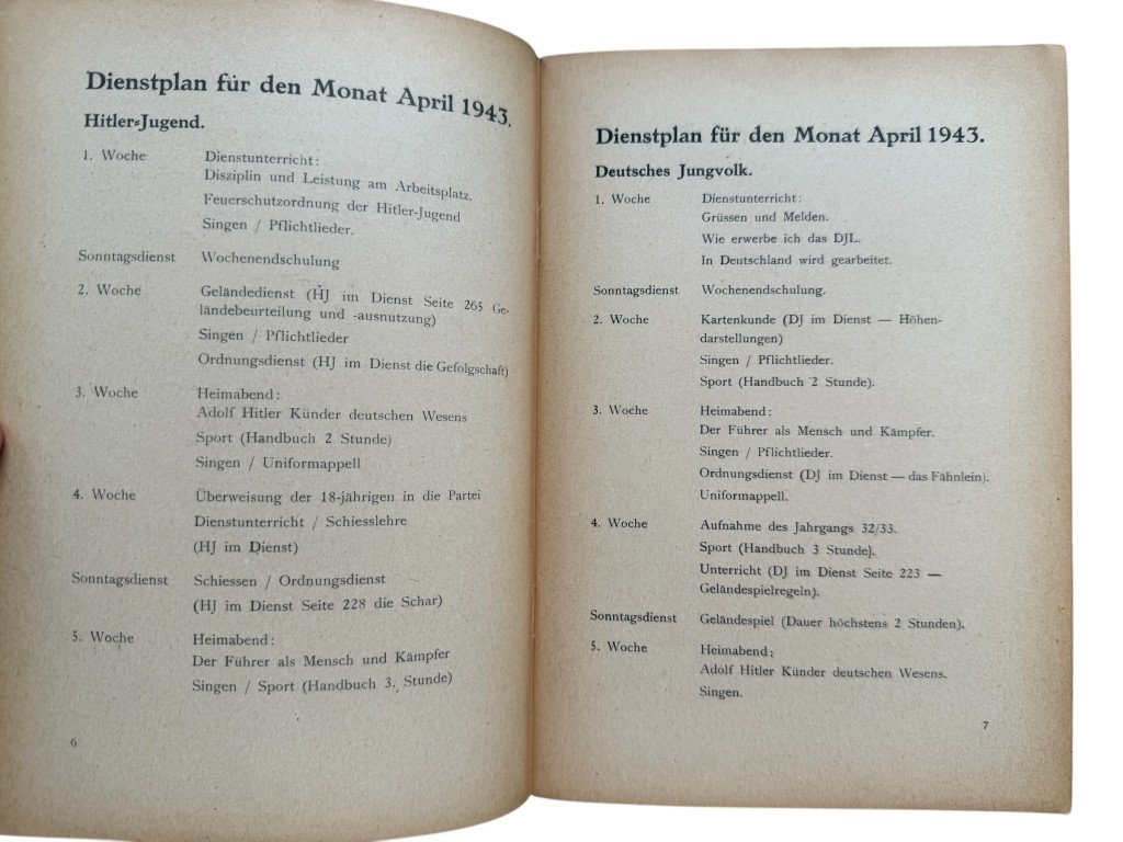 Original WWII German Hitlerjugend Führerdienst Befehlstelle Niederlande brochure Folge 4 - April 1943 - Image 4