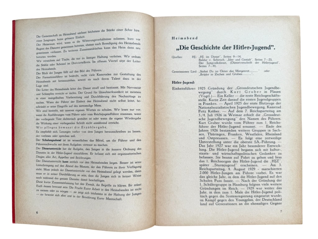 Original WWII German Hitlerjugend Führerdienst Befehlstelle Niederlande brochure Heft 1 - October 1941 - Image 4