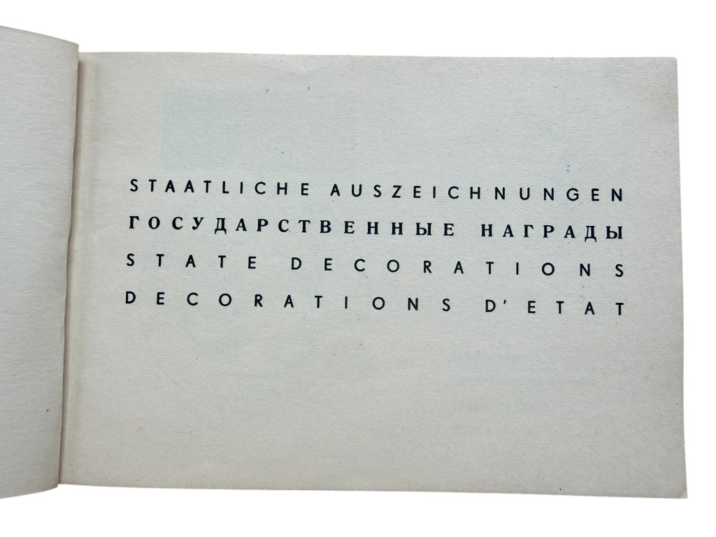 Original early DDR brochure titled ‘Medaillen und Abzeichen’ issued in 1951 by the Deutsche Demokratische Republik - Image 3