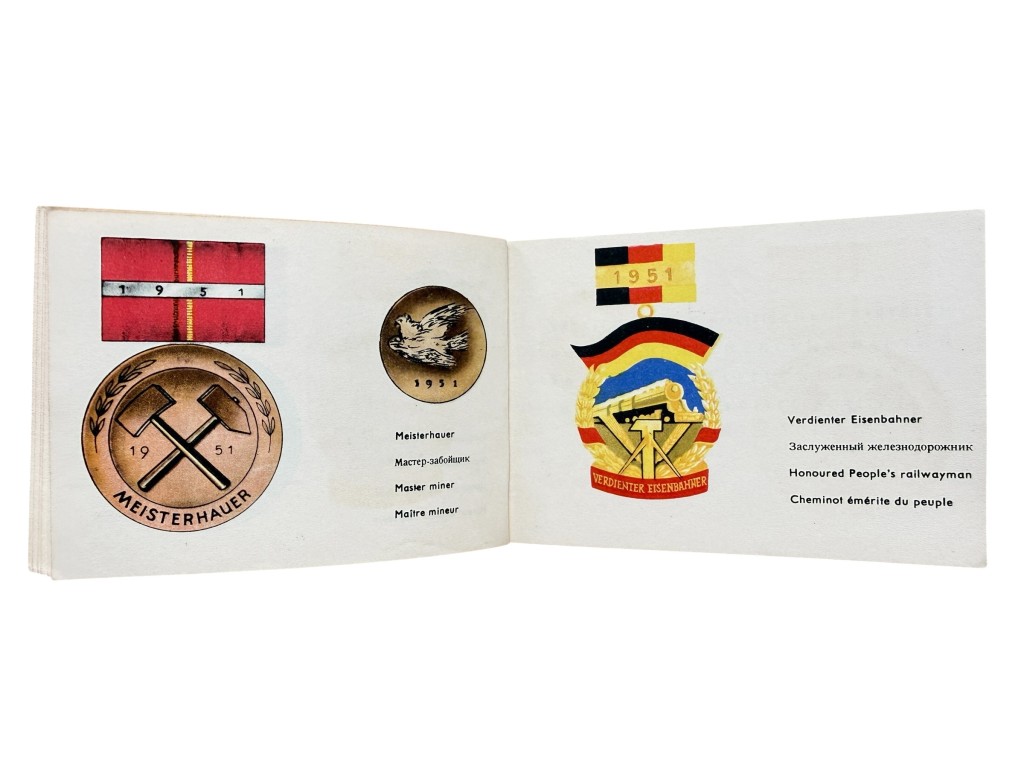 Original early DDR brochure titled ‘Medaillen und Abzeichen’ issued in 1951 by the Deutsche Demokratische Republik - Image 11