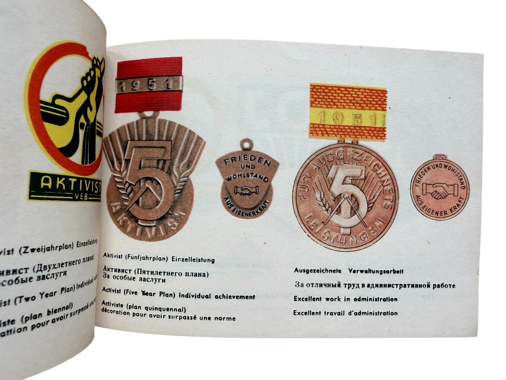 Original early DDR brochure titled ‘Medaillen und Abzeichen’ issued in 1951 by the Deutsche Demokratische Republik - Image 8