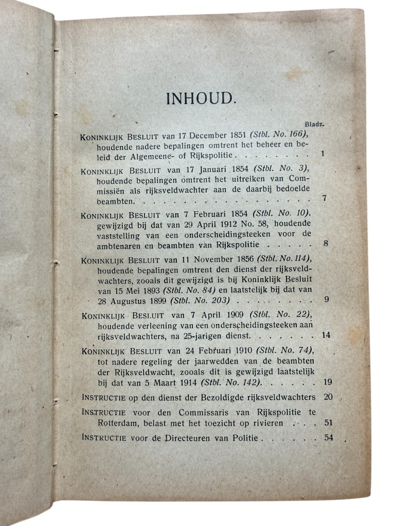 Original WW1 Dutch handbook 'Handboekje ten dienste van de Rijksveldwacht' - Image 3
