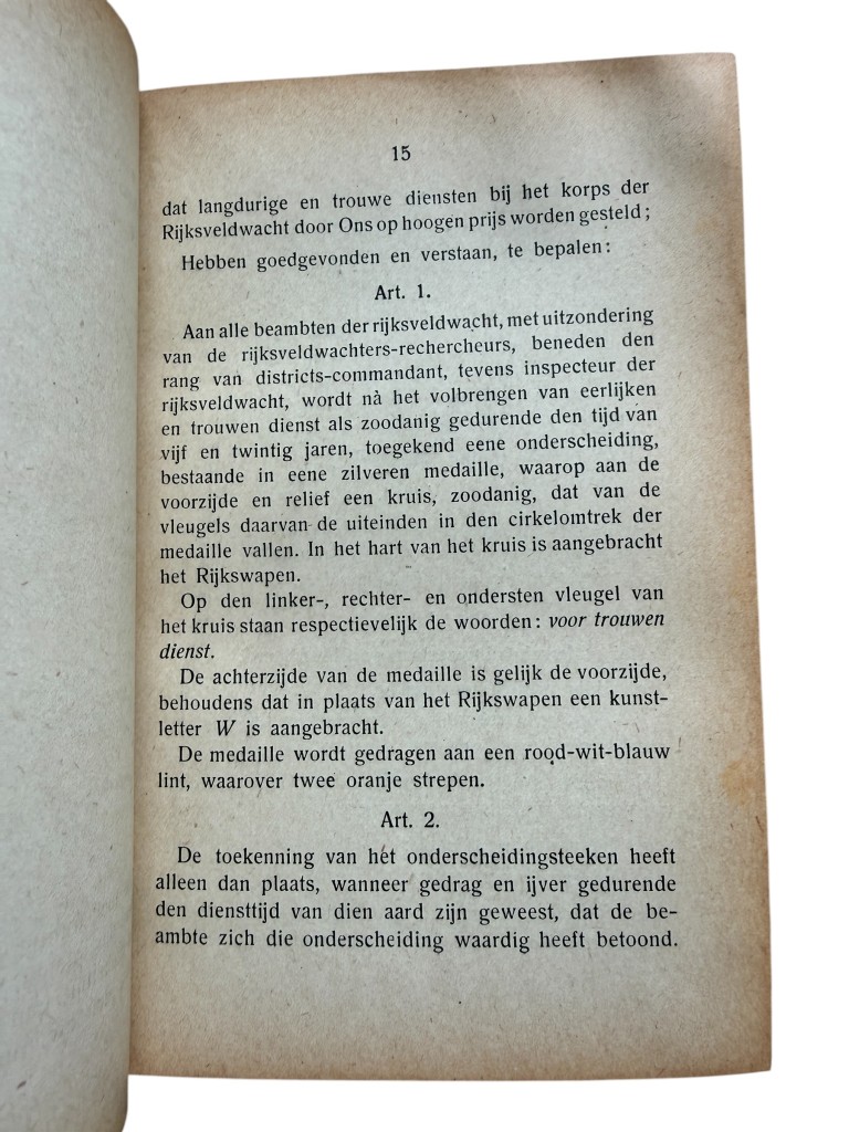 Original WW1 Dutch handbook 'Handboekje ten dienste van de Rijksveldwacht' - Image 6