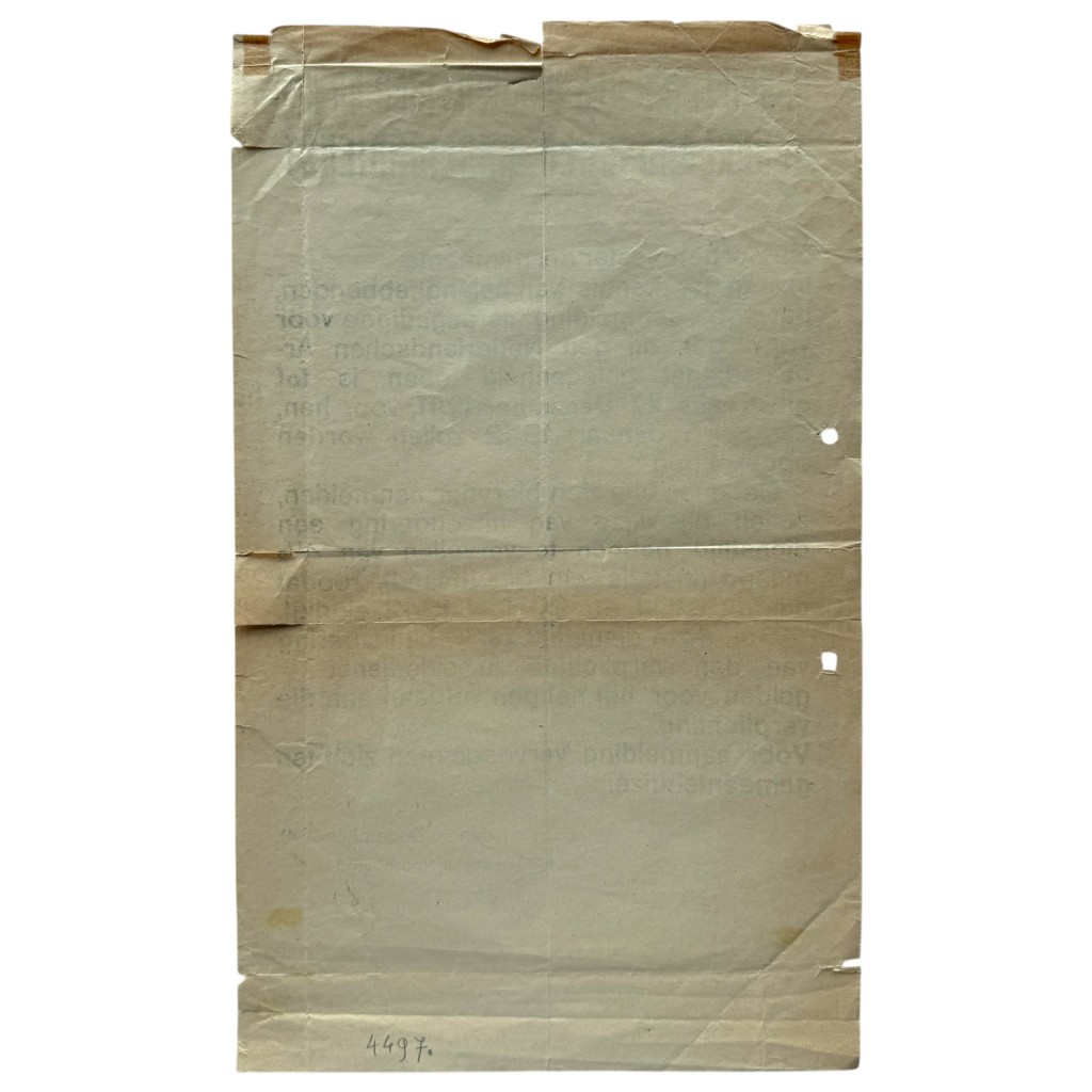 Original WWII Dutch N.A.D. poster Schoondijke in Zeeland 1941 - Image 5