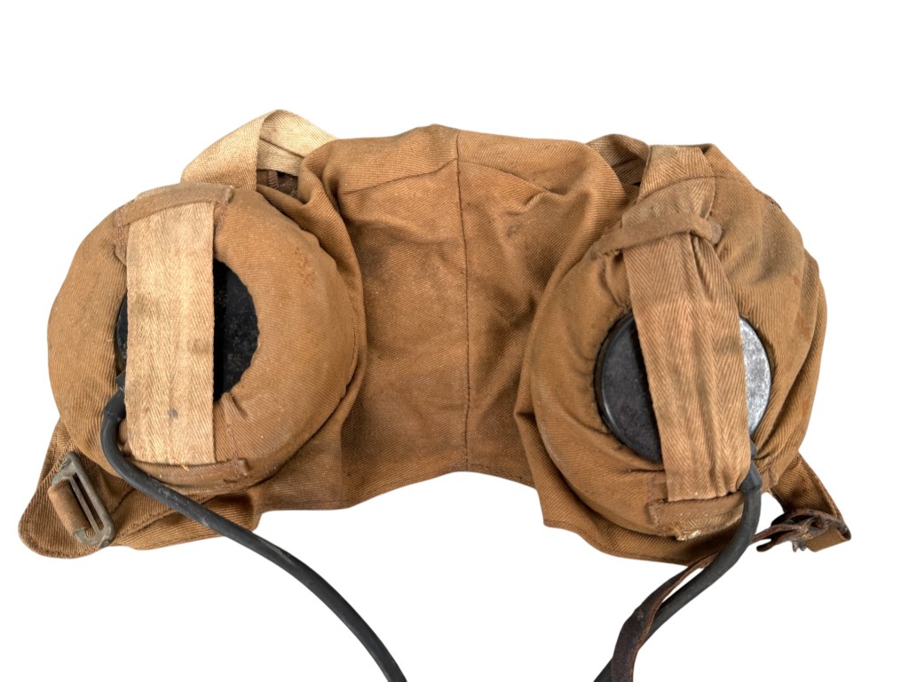 Original WWII US Navy MKII helmet with communication set - Image 15