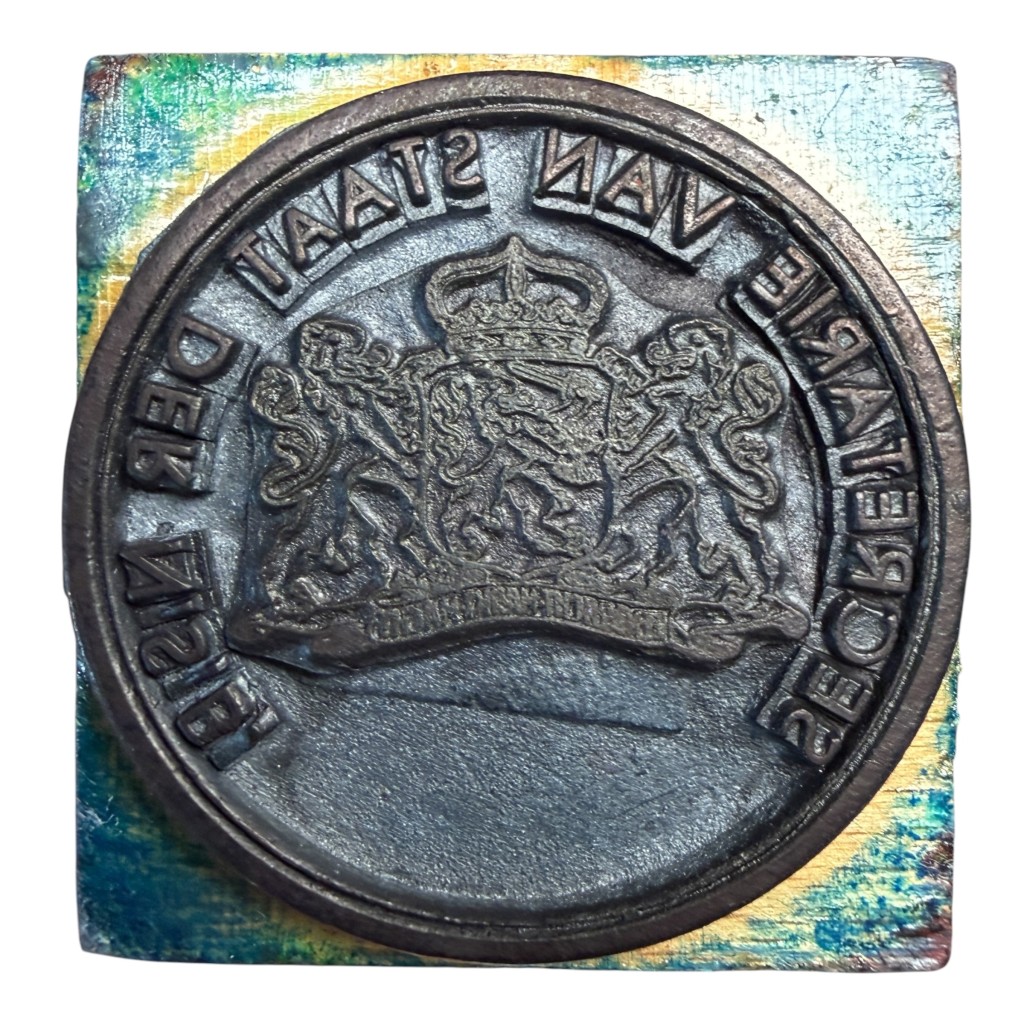 Original WWII Dutch NSB stamp 'Secretarie van Staat der NSB' - Image 3