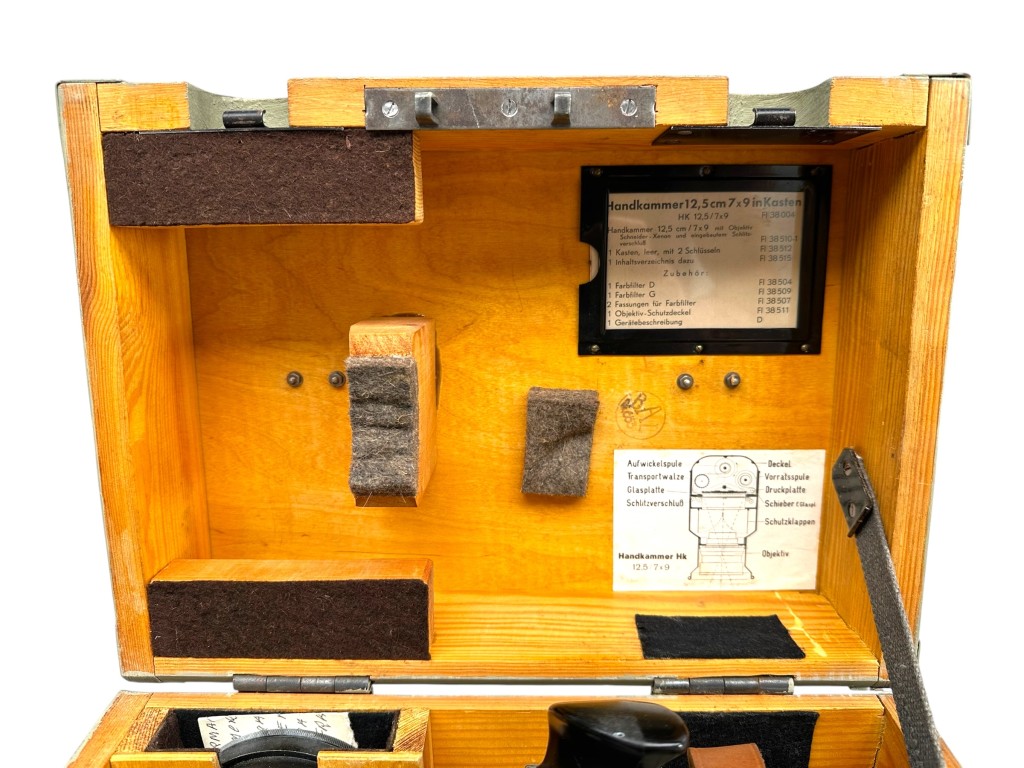 Original WWII German Luftwaffe Handkammer Hk 12.5/7x9 aerial reconnaissance camera in box - Image 5