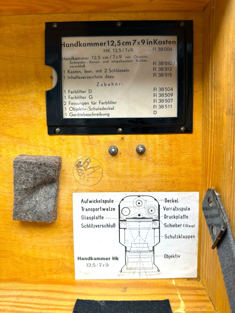 Original WWII German Luftwaffe Handkammer Hk 12.5/7x9 aerial reconnaissance camera in box - Image 6