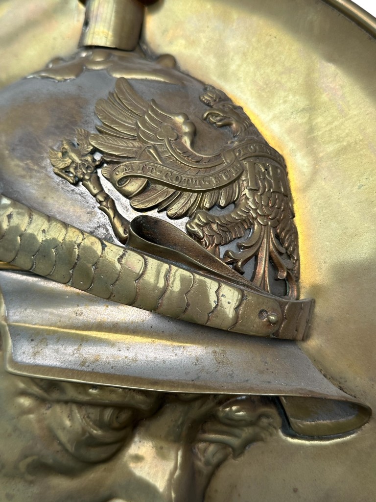 Original WW1 German Army metal wall plaque featuring Field Marshal Paul von Hindenburg - Image 3