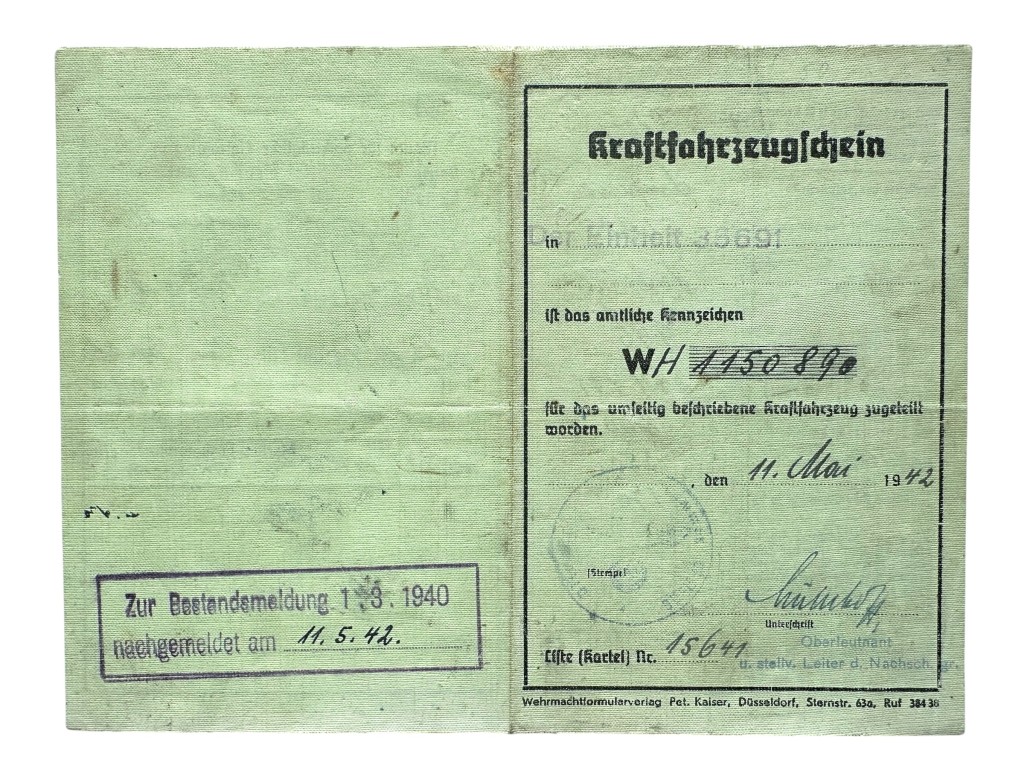 Original WWII German documents Marine-Festungspioniergruppe Wassenaar