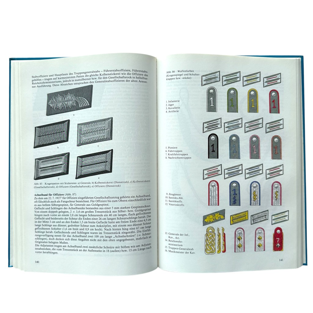 Reference book 'Die Uniformierung und Ausrüstung des deutschen Reichsheeres 1919-1932' by Adolf Schlicht and Jürgen Kraus