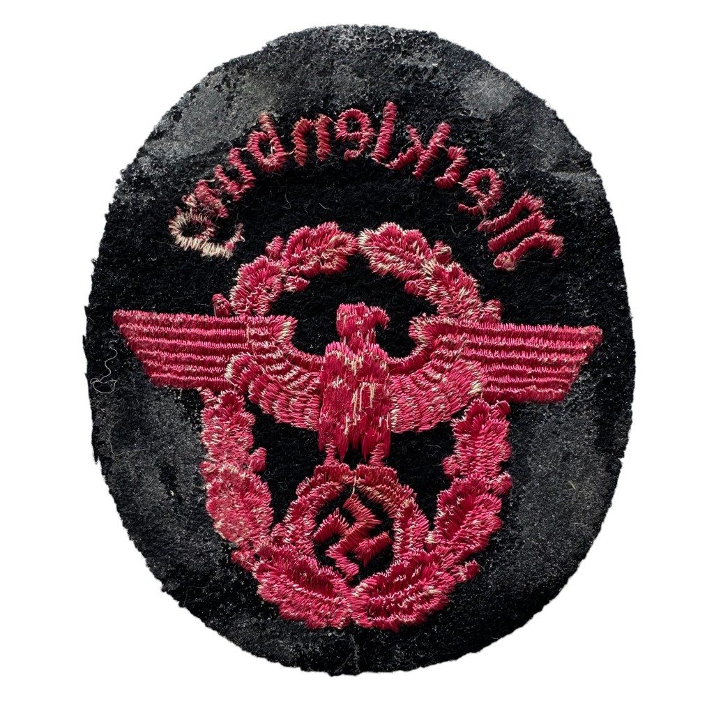 Original WWII German Feuerschutzpolizei sleeve insignia 'Mecklenburg' - Image 2