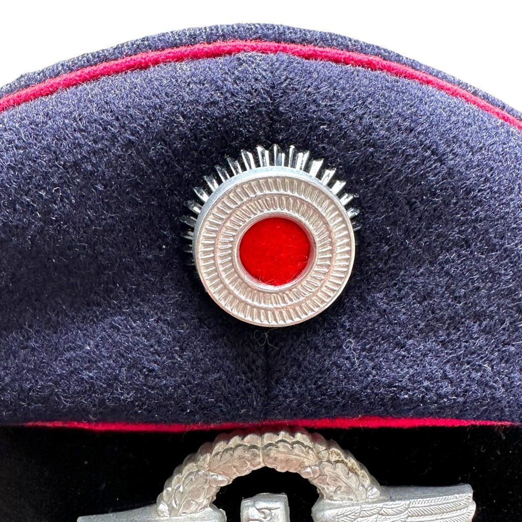 Original WWII German Feuerschutzpolizei visor cap - Image 3